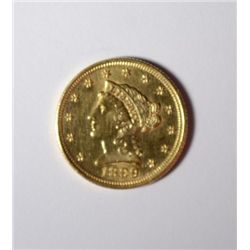1899 $2.50 GOLD LIBERTY MS64 SEMI P-L, NICE