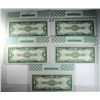 Image 2 : 5 CONSECUTIVE $1 SILVER CERTIFICATES PCGS 58 PPQ