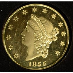 1855 S.F. CALIFORNIA $50.00 GOLD RE-STRIKE, MADE FROM THE ORIGINAL GOLD BARS!