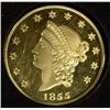 Image 1 : 1855 S.F. CALIFORNIA $50.00 GOLD RE-STRIKE, MADE FROM THE ORIGINAL GOLD BARS!