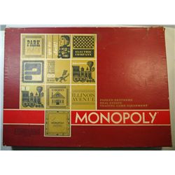 Vintage Monopoly Game in Original Box with Original Pieces! Circa 1960's