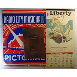 Lot of Vintage Paper, 1937 Calendar Reprint (1976) , Emerson Book, & More