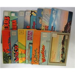 Vintage Lot of Souvenir Packets of the different States, 14 Packets , see list.