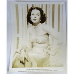 Vintage Starlet Photo, Dec. 1951,Hedy Lamarr, Paramount star 8"x10"