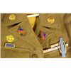 Image 3 : WWII ARMY JACKET COMPLETE WITH ALL INSIGNIA AND BUTTONS. DOG TAGS INCLUDED.