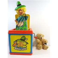 Lot of Two vintage toys. Boyds Bear and Jack in the Box