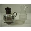 Image 3 : VINTAGE MINIATURE OIL LAMP "SILVER 25TH ANNIVERSARY"  UNKNOWN MAKER, 7" TALL