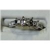 Estate 14K White gold 3 Stone Diamond ring, size 6,, .50ct tdw, 1.8 dwt