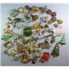 Image 1 : VINTAGE LOT OF COSTUME JEWELRY  - MOST CHRISTMAS AND HOLIDAY!