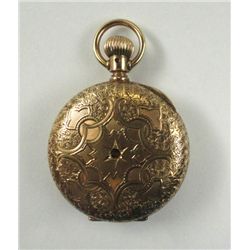 Illinois Ladies 14K Gold Hunting Case Pocket Watch