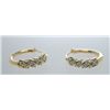 Image 1 : 14K Diamond Hoop Earrings