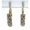 Image 2 : 14K Diamond Hoop Earrings