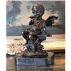 Image 2 : Flute Cherub Bronze Sculpture