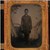 Image 1 : Quarter-plate Tintype Portrait of a Young Soldier