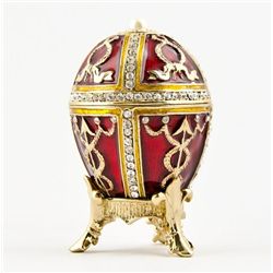 Miniature Faberge Inspired Rosebud Egg