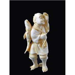 Hand Carved Ivory Netsuke Figure