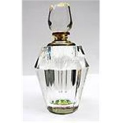 Diamond Cut Crystal Clear Glass Perfume Bottle