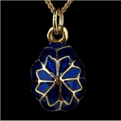 Snowflake Faberge Inspired Egg Pendant