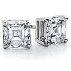 0.75 ctw Princess cut Diamond Stud Earrings G-H, SI2