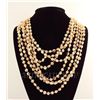 Image 1 : 896CTW GOLDEN WHITE 8 ROW MOTHER OF PEARL NECKLACE