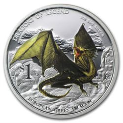 2013 1 oz Proof Silver Dragons of Legend -