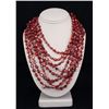 Image 1 : 935.00CTW CERISE 8 ROW MOTHER OF PEARL NECKLACE