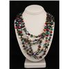 Image 1 : 913.00CTW MULTI-COLOR 6 ROW MOTHER OF PEARL NECKLACE