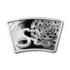 Image 2 : China 2013 Year of the Snake 1 oz Silver Fan (w Box & C