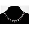 Image 1 : Multi-color 8.60ctw Bezel Dangles Silver Necklace 7.73g