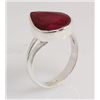 Image 1 : RUBY CORRUNDUM 24.20CTW BEZEL DESIGN SILVER RING