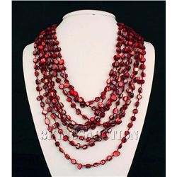 1019.00CTW CERISE 8 ROW MOTHER OF PEARL NECKLACE