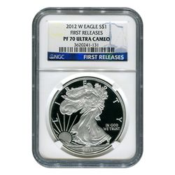 Certified Proof Silver Eagle 2012-W PF70 NGC First Rele