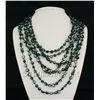 Image 1 : 815.00CTW GREY GREEN 7 ROW MOTHER OF PEARL NECKLACE