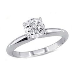 0.35 ct Round cut Diamond Solitaire Ring, G-H, I