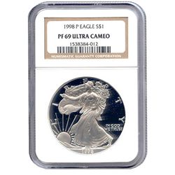 Certified Proof Silver Eagle PF69 1996-1998