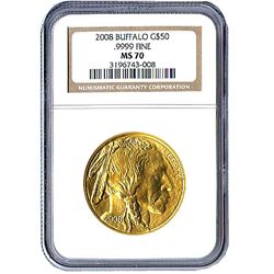 Certified Uncirculated Gold Buffalo 2008 MS70