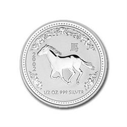 Australian Lunar Silver 1/2 oz Silver 2002 Horse