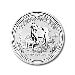 Australian Lunar Silver 1/2 oz Silver 2003 Goat