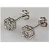Image 1 : White Sapphire 1.20ctw Silver Stud Earring 0.57g