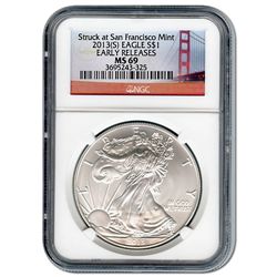 Certified Uncirculated Silver Eagle 2013(S) Struck