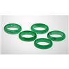 Image 1 : Natural 97ctw Rich Green Jade Rings SZ 9.5 Lot of 5