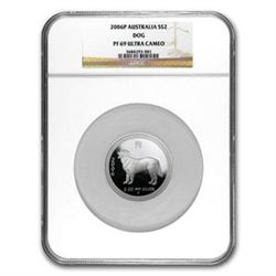 2006 2 oz Proof Silver Lunar Year of the Dog