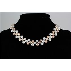 214.32CTW 12" WHITE-PEACH-LAVENDER SIOPAO NECKLACE META