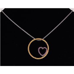 2.19CTW Circle of Love Sterling Silver Pendant 4.76g