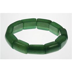 193ctw Natural Green Translucent Jade Bracelet