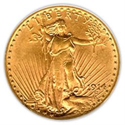 Early Gold Bullion $20 Saint Gaudens Almost Uncirculate