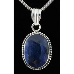 SAPPHIRE CORRUNDUM 31.58CTW SILVER PENDANT