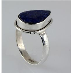 SAPPHIRE CORRUNDUM 20.24CTW SILVER RING