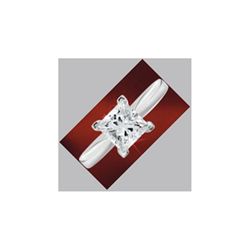 0.75 ct Princess cut Diamond Solitaire Ring, G-H, VVS