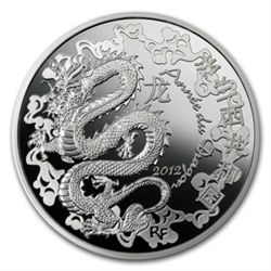 2012 10 Euro Silver Proof Year of the Dragon Lunar Seri